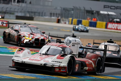 A Porsche Penske Motorsport team car during the race